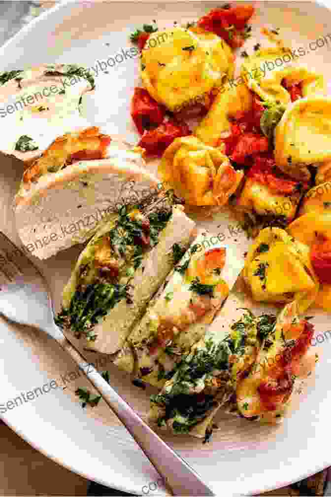 A Tantalizing Blue Cheese Stuffed Chicken Breast, Served On A Bed Of Roasted Vegetables With A Drizzle Of Lemon Herb Sauce 222 Tasty Blue Cheese Recipes: The Blue Cheese Cookbook For All Things Sweet And Wonderful