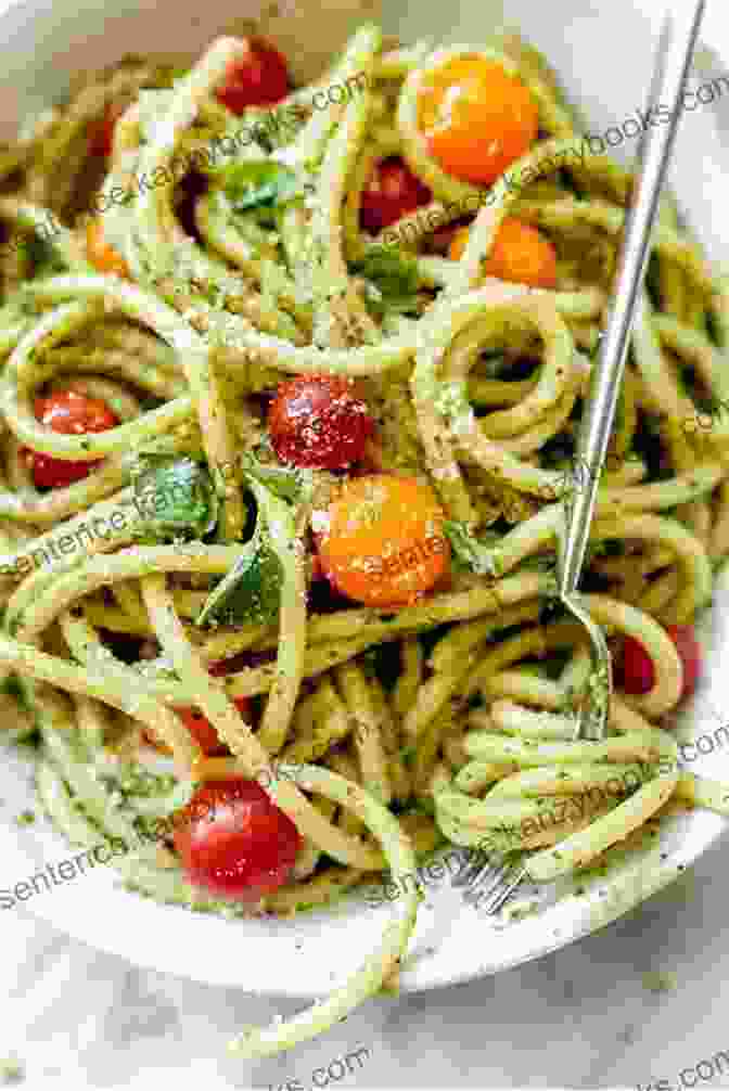 A Vibrant Bowl Of Homemade Pasta Tossed In A Fresh, Aromatic Pesto Sauce Pasta Recipes Cookbook : 100+ Recipes To Prepare Handmade Pasta At Home With Traditional Tasty Sauces