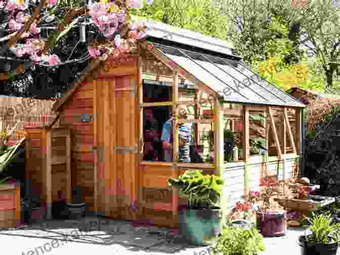 A Wooden Garden Shed Surrounded By Lush Greenery, With A Mysterious Door Leading Inside. The Very Secret Garden Shed