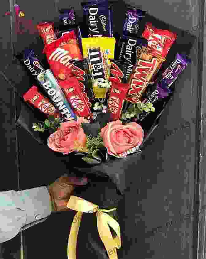 An Image Of A Beautiful Chocolate Bar Rose Bouquet Arranged In A Charming Vase. Candy Aisle Crafts: Create Fun Projects With Supermarket Sweets