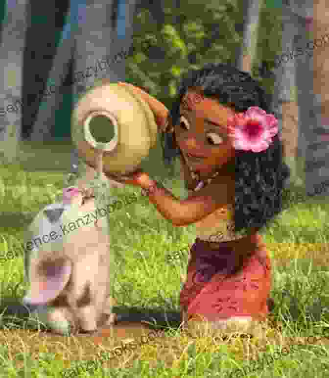 Maui And Pua Waving Goodbye To Their Beloved Friends Moana: The Mighty Maui Makes A Friend (Disney Picture (ebook))